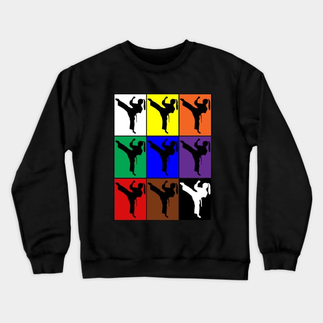 Karate - Karate Belt Colors Crewneck Sweatshirt by Kudostees